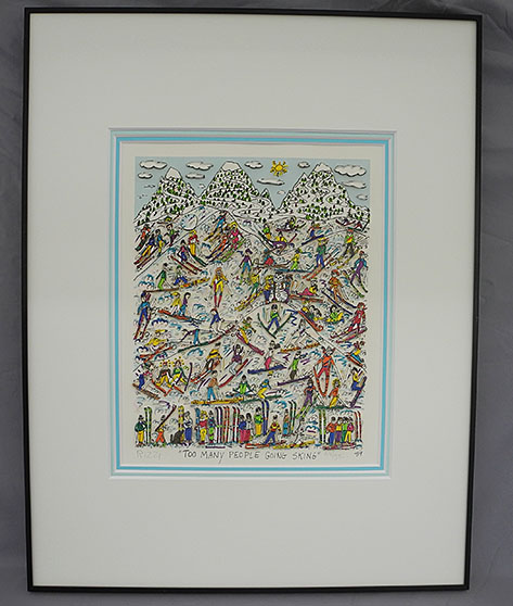 10961] ジェームス リジィ リトグラフ Too many people playing SKING