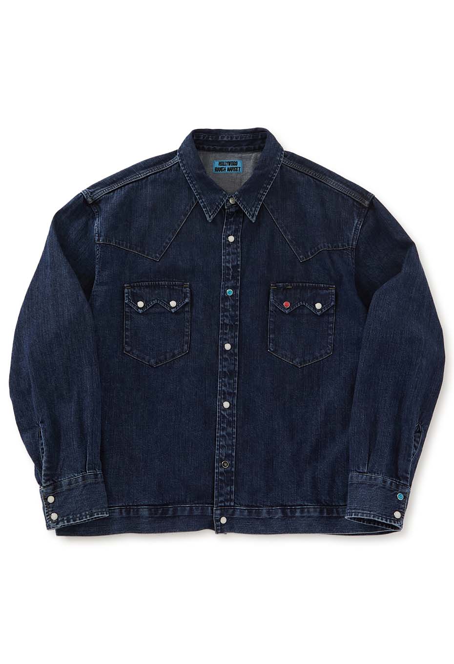 オーガニックデニム USED ウォッシュ ウエスタンシャツ ジャケット