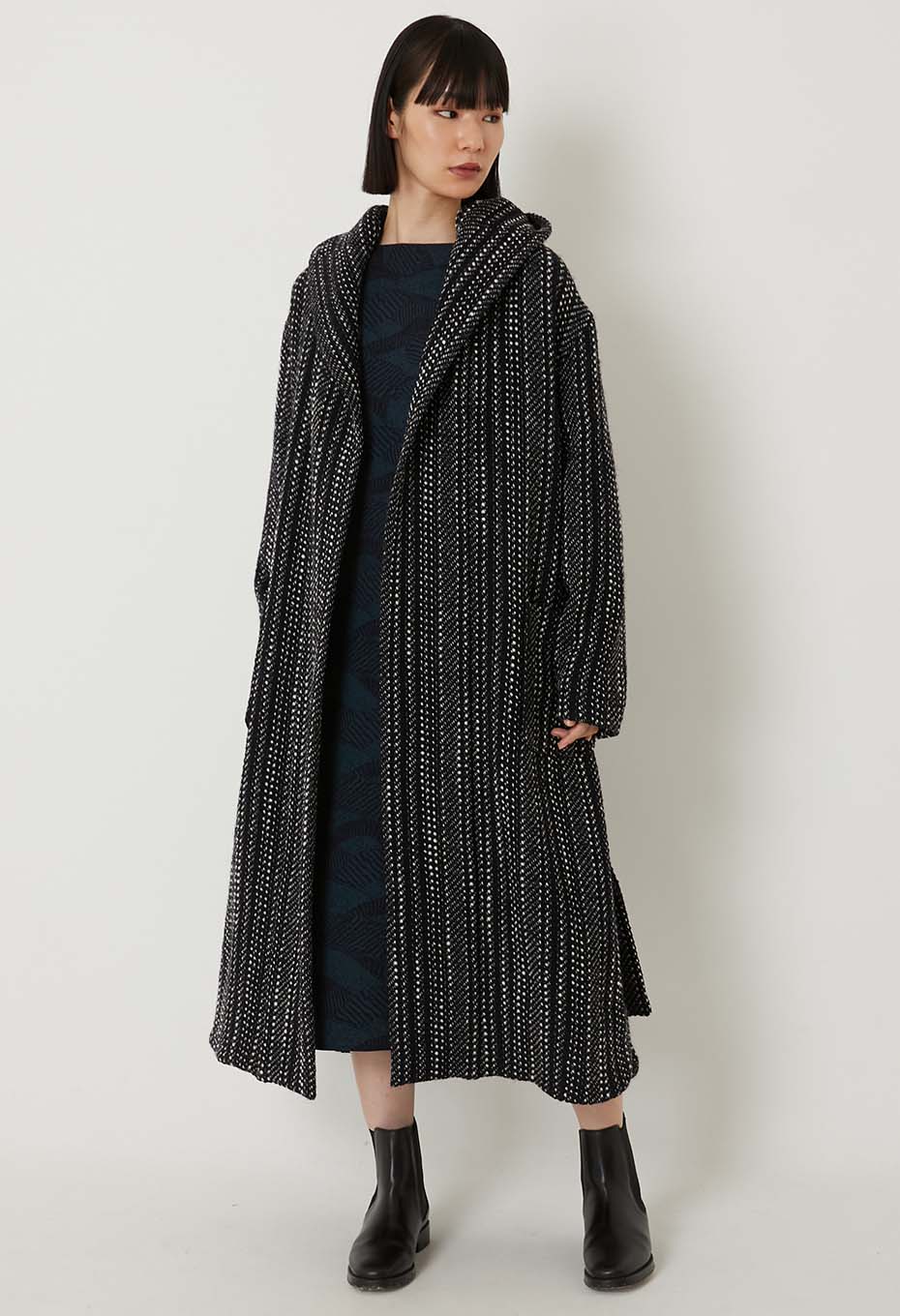 スラブヤーンツイード ラップコート ウイメンズ | BLUE BLUE JAPAN
