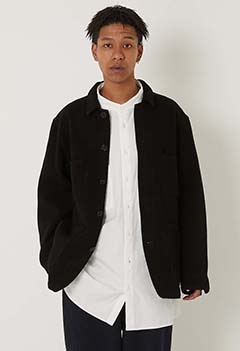 ニジュウオリサシコ ダークブラック カバーオール | BLUE BLUE JAPAN