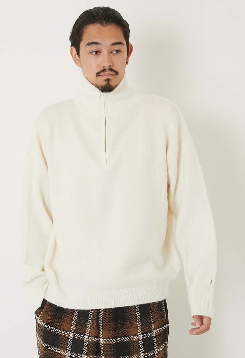 バイカラーモヘア ハーフジップ プルオーバー | HOLLYWOOD RANCH