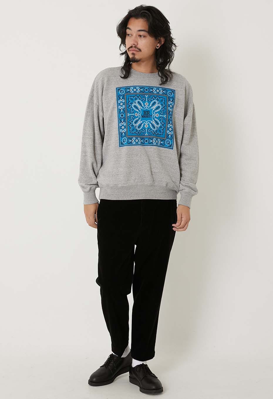 ペイズリーバンダナプリント クルーネックスウェット | HOLLYWOOD