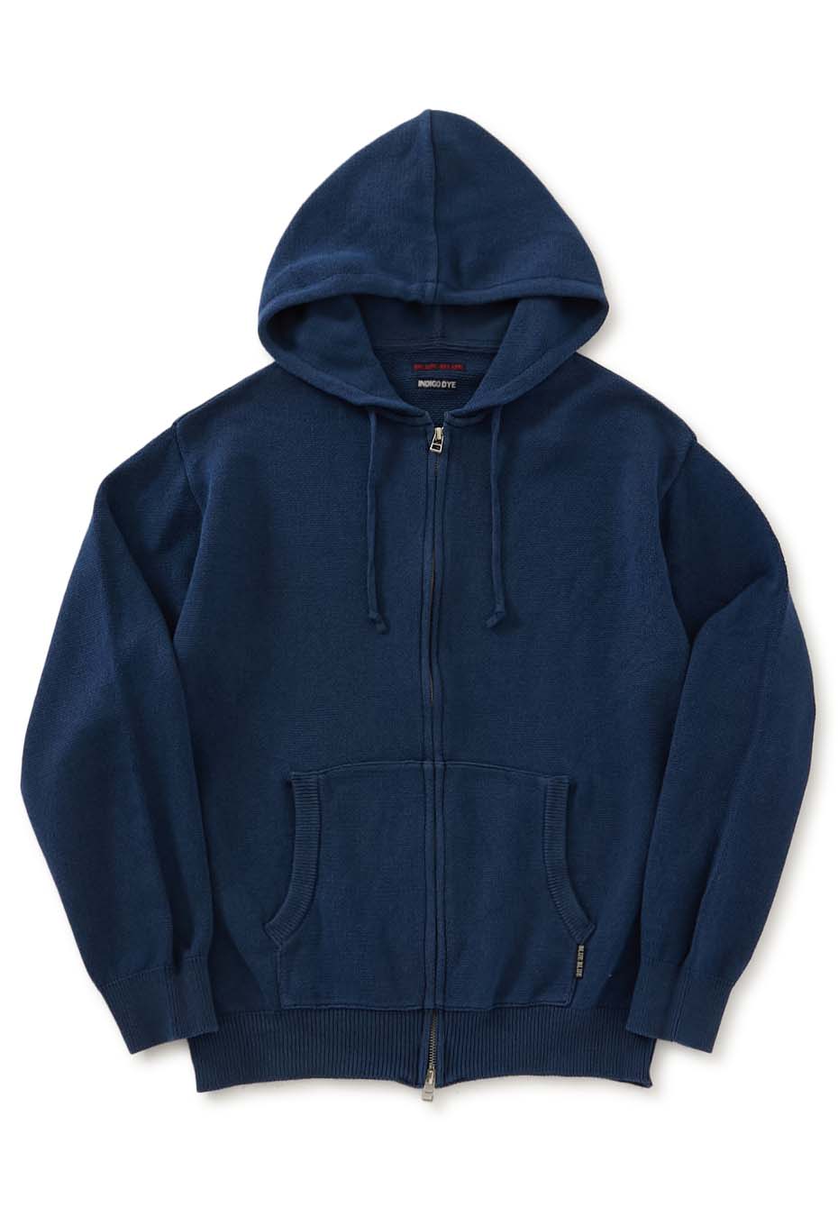 インディゴダイ メランジ ジップアップパーカー | BLUE BLUE
