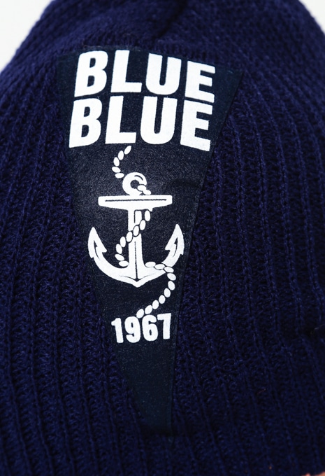 BLUE BLUE アンカーフェルトパッチ ニットキャップ | BLUE BLUE