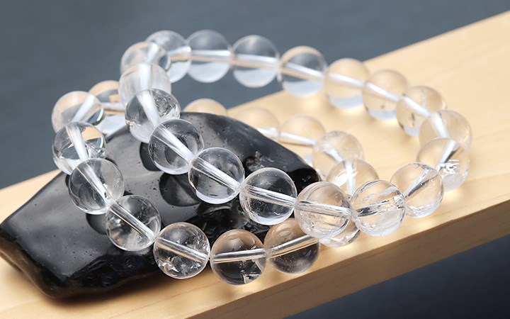 大玉ブレス（山梨県黒平産水晶）12mm ※ギャランティカード＆桐箱付き