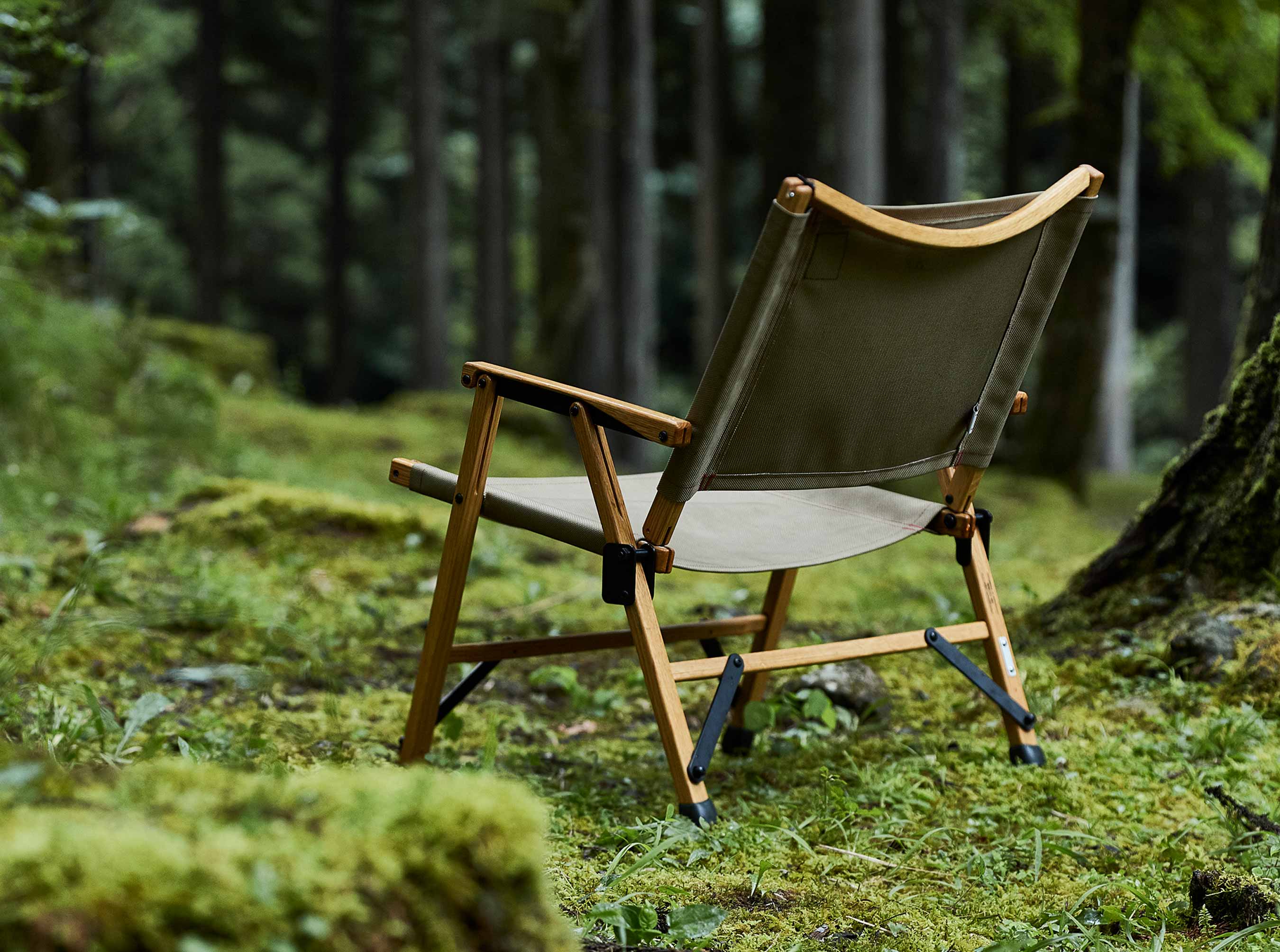 未使用折り畳み式 ウォルナットチェア カーミットチェア ブラック