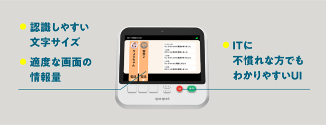 memet（めめっと） | 押すだけテレビ電話機（特定販路専売品） | アイ