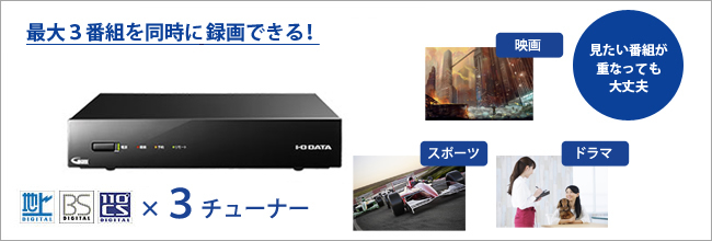 HVTR-T3HD4/E | 3番組同時録画対応ハードディスクレコーダー | アイ