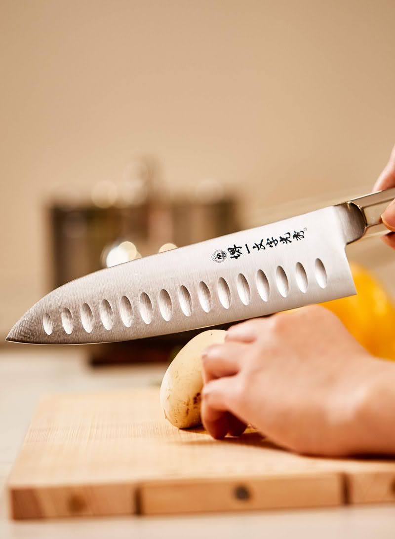 煌 青一鋼 黒呂柄 切付和式牛刀 – 堺一文字光秀