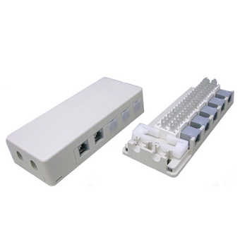 2CM-205T クリップターミナル式 電話用モジュラーローゼット（4芯5連