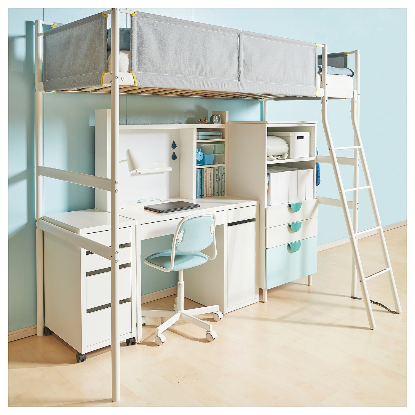 MICKE ミッケ 追加ユニット 高, ホワイト, 105x65 cm - IKEA