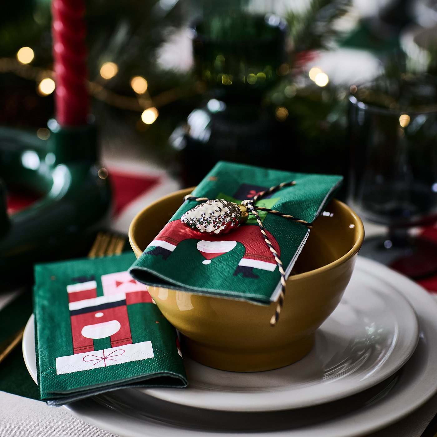 VINTERFINT ヴィンテルフィント 紙ナプキン, サンタクロース模様