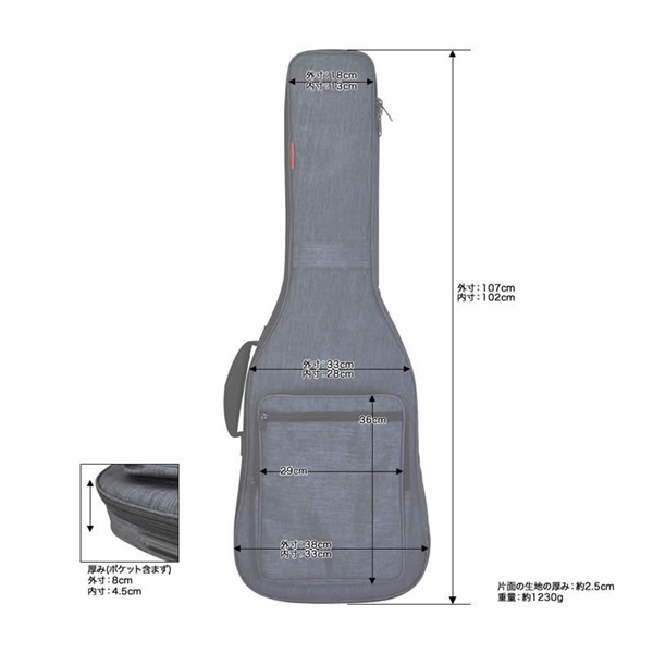 TOUGH-TX TX-EG1/GRY [エレキギター用ギグバッグ] (グレイ) ｜イケベ