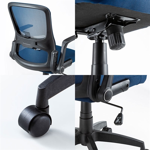 SANWA SUPPLY SNC-NET21BL (メッシュチェア)(DTMチェアー)(作業用椅子