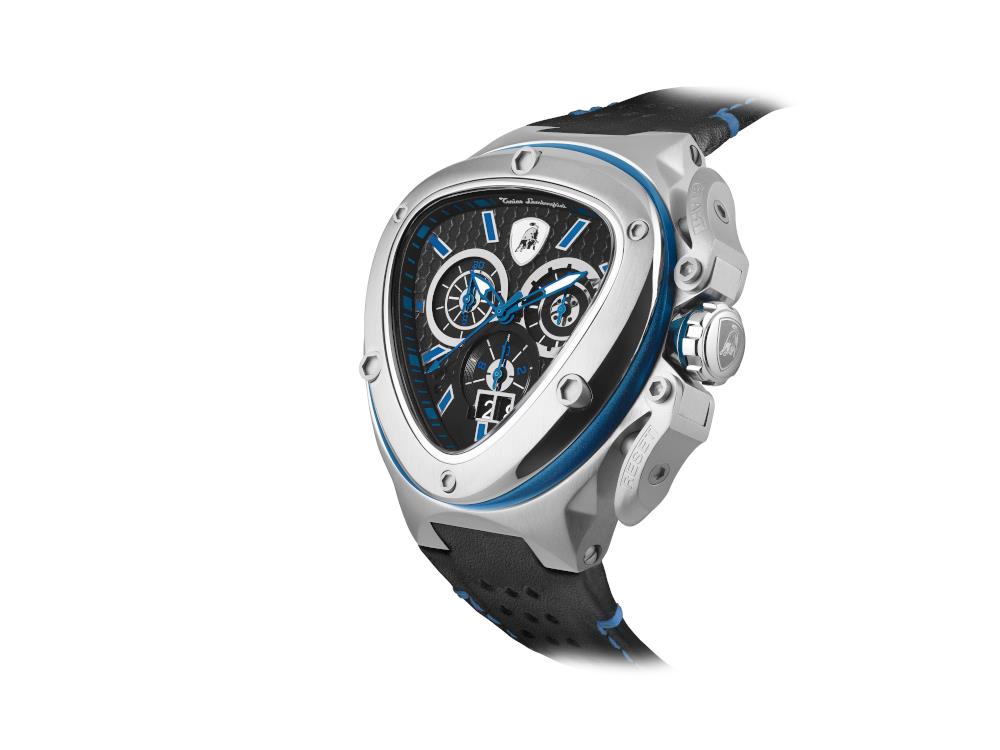 Tonino Lamborghini Spyder X Blue SS Quartz Watch, 53 mm