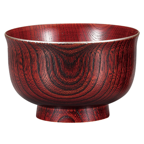 汁椀 羽反渕銀 赤スリ/黒スリ 木製 漆塗り FC10-9/11 漆器の井助