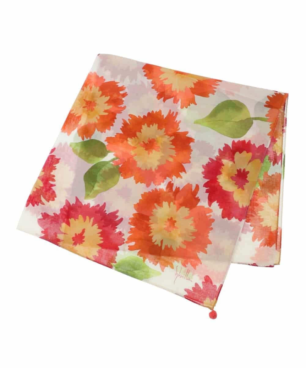 大判フラワーモチーフハンカチ(ハンカチ・バンダナ) | Sybilla(シビラ