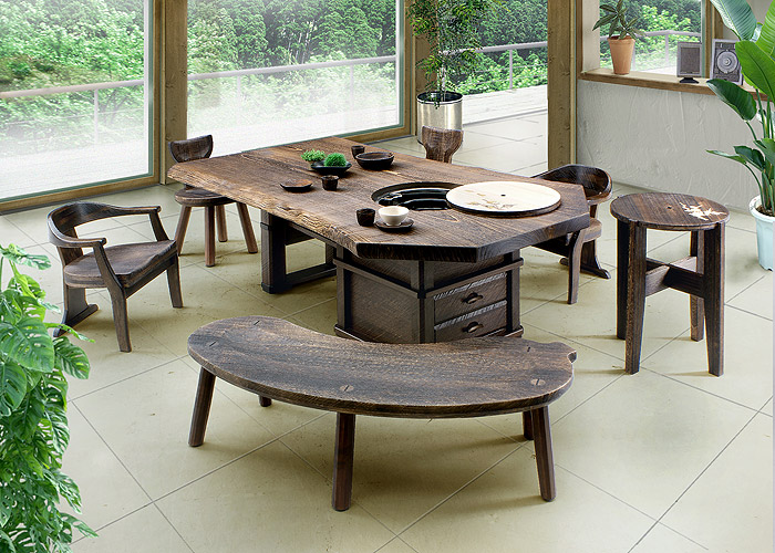 囲炉裏テーブル（桐里工房）