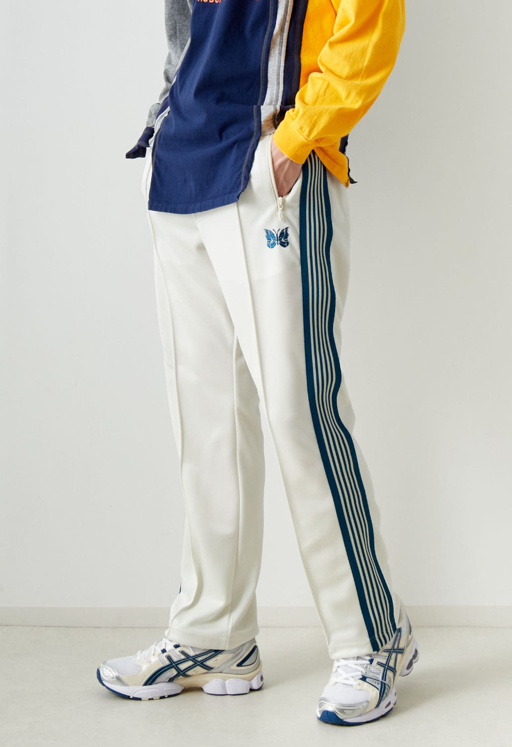 needles トラックパンツ 美品 紺色×グレー ニードルズ 美品 needles 美