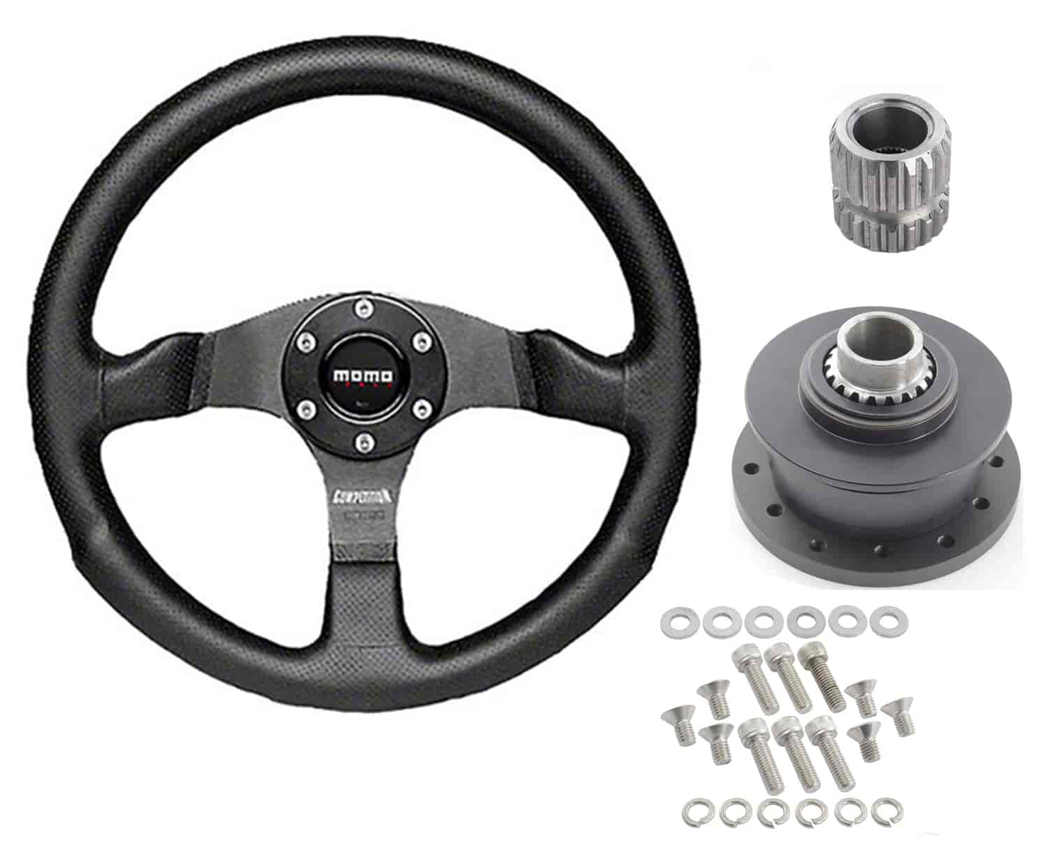 MOMO COM35BK0BK: Competition Steering Wheel 350mm/13.780 in