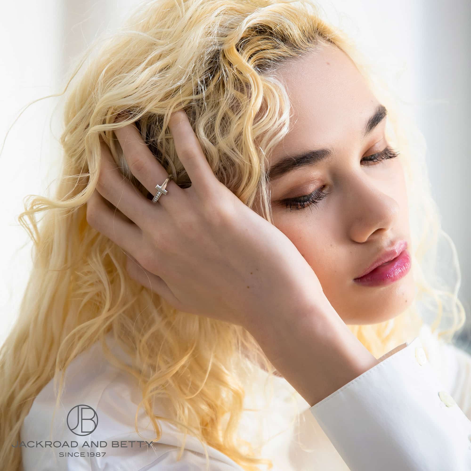 Tワン ナロー ダイヤモンド リング WG[] T1 Narrow Diamond Ring