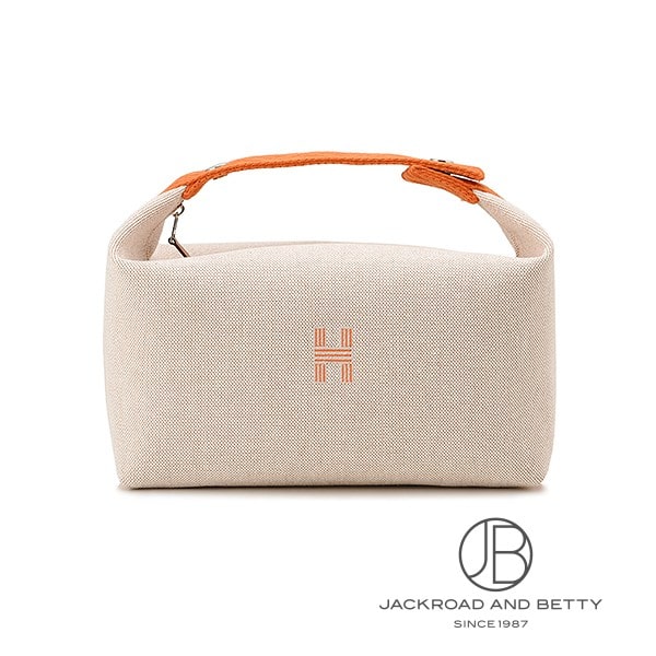 ブリッド ア ブラック ジグザグ GM ヴァニティポーチ オレンジ[] Bride