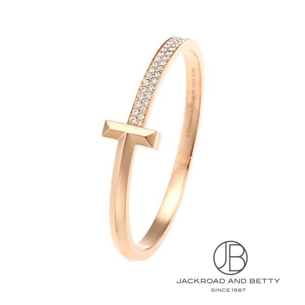 Tワン ワイド ダイヤモンド ヒンジ バングル L RG[67792823] T1 Wide