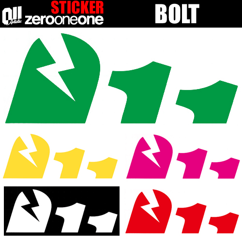 メール便対応】 011ARTISTIC ステッカー BOLT 【公式】ジャング