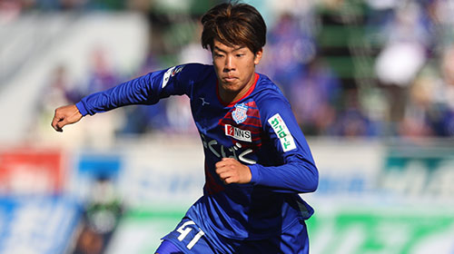 J2受賞者 ヴァンフォーレ甲府 MF41長谷川 元希：明治安田生命Jリーグ