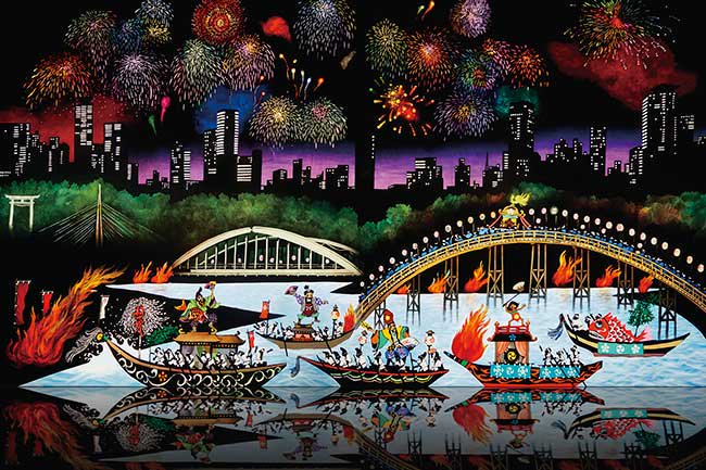 APP-1000-917 藤城清治 天神祭 今昔 1000ピース アップルワン の商品