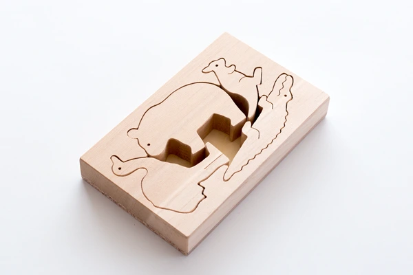 木製パズル 木のZOOシリーズ 動物4種｜木のおもちゃ おもちゃの森sapporo