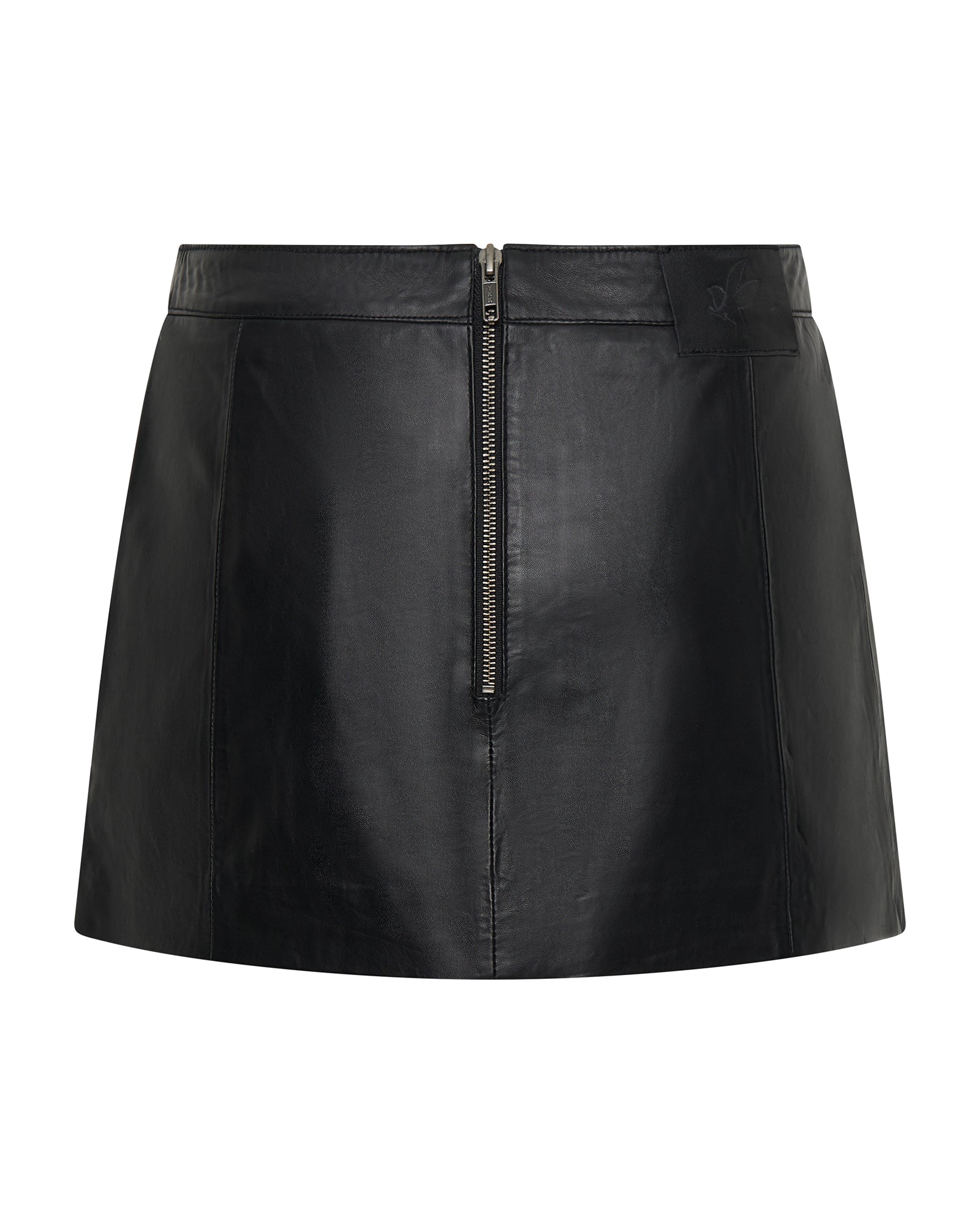 A-Line Leather Mini Skirt - Black | One Teaspoon USA