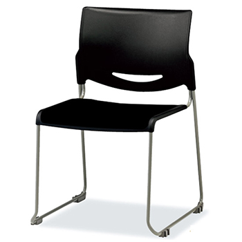 CM26-MS-BK サンケイ 背座樹脂スタッキングチェア ブラックの通販