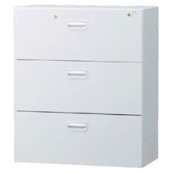 HOS-L3X 豊國工業 ラテラル3段書庫 下置用 ホワイトの通販【法人