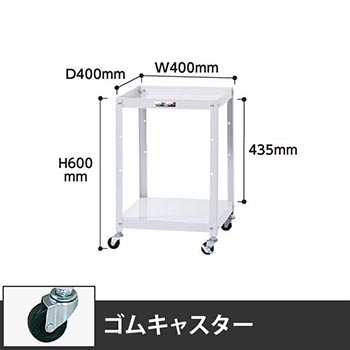 WCLCS-2-P 山金工業 コンビニワゴン 2段引出し付き 幅400 双輪
