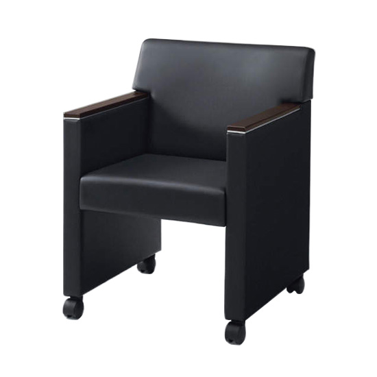 8346WA-P891 オカムラ 応接椅子 キャスター付 メタリックラインダーク