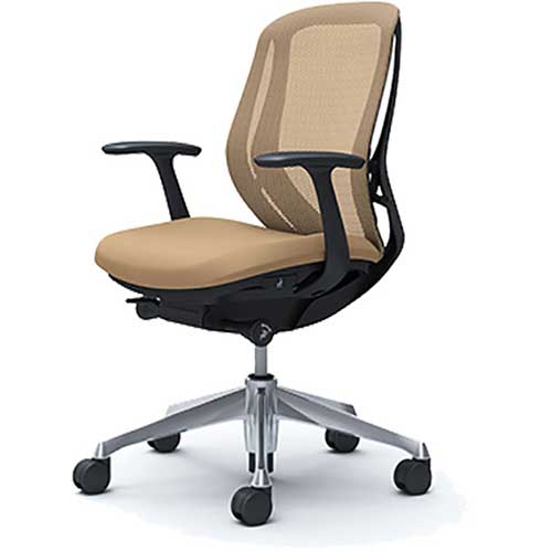 C641BR-FMP7 オカムラ シルフィー ローバック 背メッシュ ベージュ