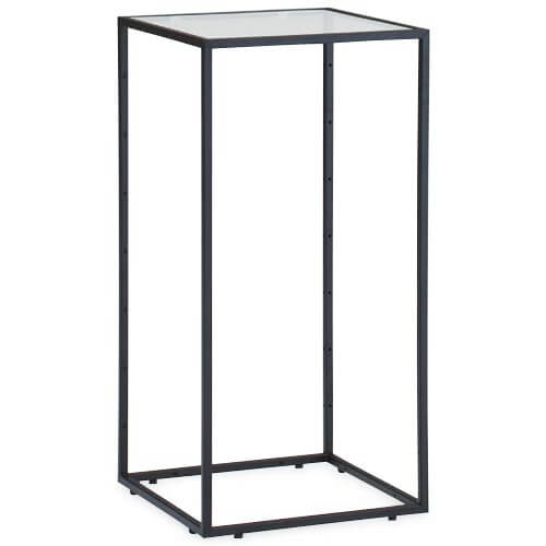 1VK32H-YA07 オカムラ Kado15 電話台 透明ガラス仕様 ブラックの通販