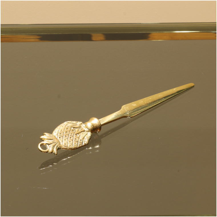 イタリア直輸入 アンティーク小物 真鍮製 ペーパーナイフ 小物入れ