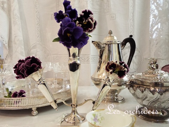 英国アンティーク スターリングシルバー純銀 イパーン オルキデ 恵比寿