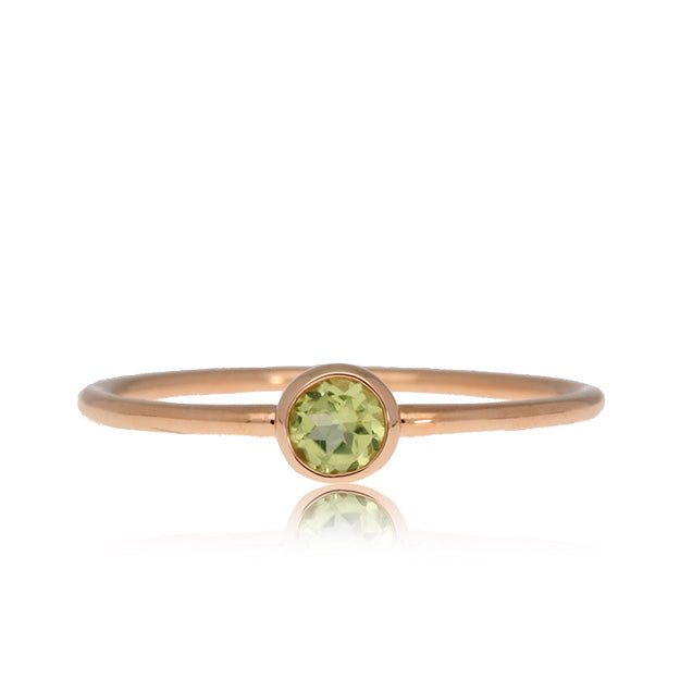 K18/Pt「ペリドット スフレバース」リング｜【オレフィーチェ】Orefice