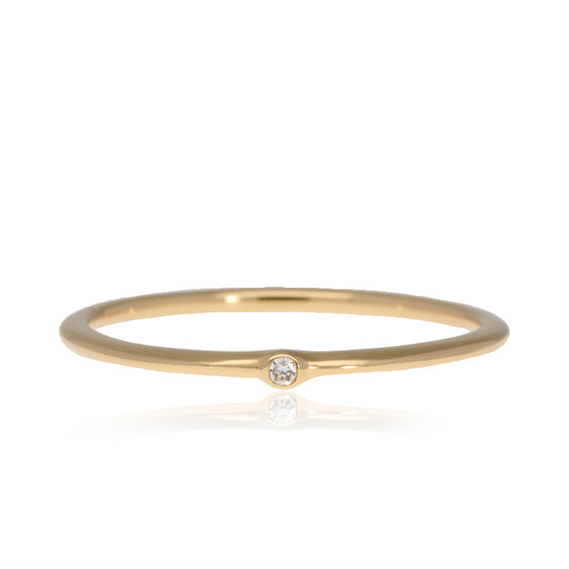 K18/Pt「ダイヤ ジェマ」リング ー イエローゴールド