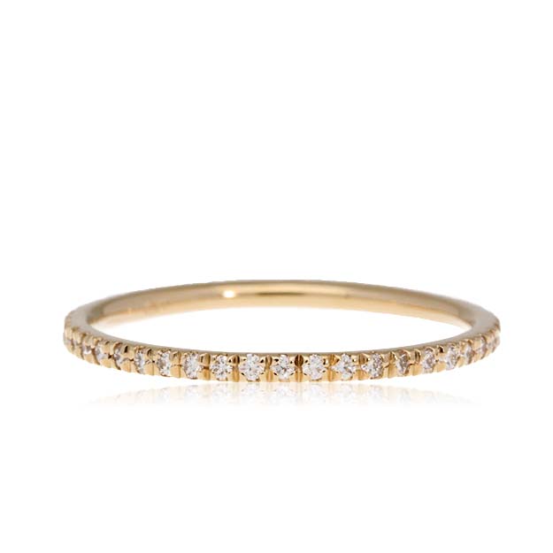 K18/Pt「テネル ハーフエタニティ」リング ー イエローゴールド