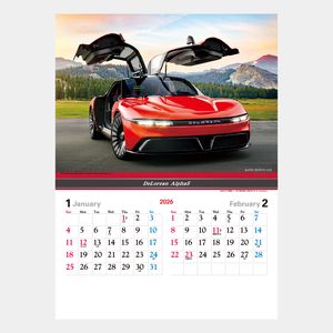 TD-936 スーパー・スポーツカー2026年版の名入れカレンダーを格安で
