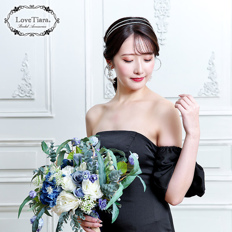 シンプル2連カチューシャ 通信販売ブライダルウェディング通販 髪飾り