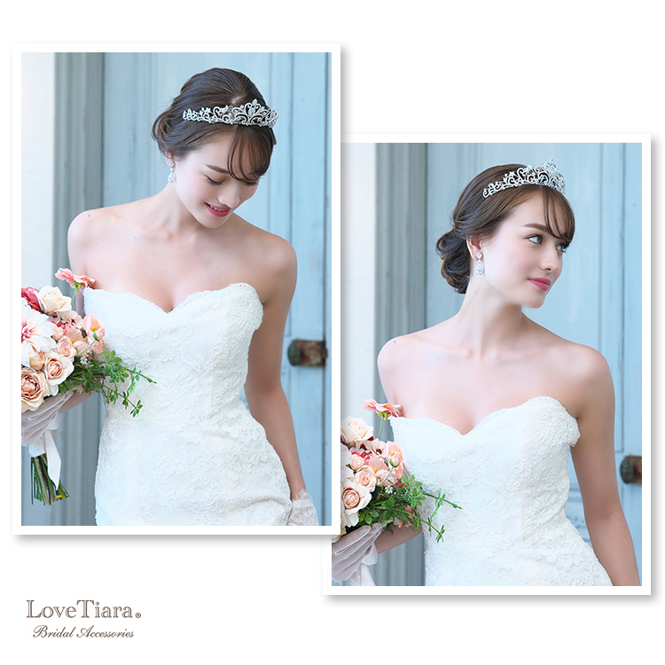 ブリリアハートジルコニアティアラ 通信販売ブライダルウェディング