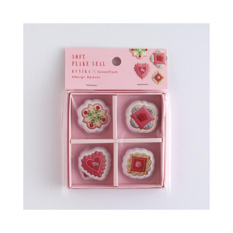 箱入りソフトフレークシール KUNIKA レッド(レッド): ステーショナリー