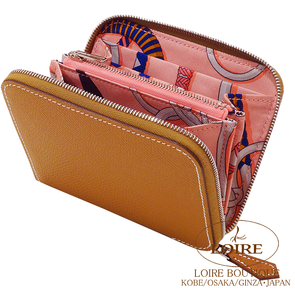 エルメス アザップシルクイン ミニ コンパクト ナタ　୨୧ ୨୧ HERMES（エルメス） 二つ折り財布 アザップ シルクイン コンパクト