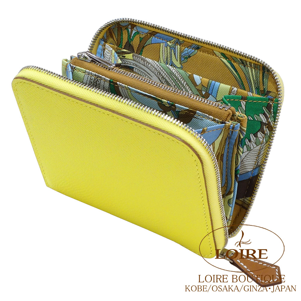 エルメス シルクイン アザップコンパクト ケース B HERMES（エルメス） アザップ シルクイン コンパクト ブラック/ カシス