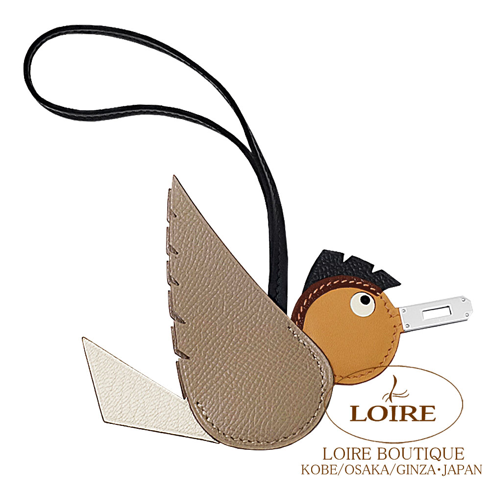 HERMES　キーホルダー(チャーム)　　バーディチャーム鳥 HERMES エルメス バッグチャーム バーディ タッチ 鳥 ソーブラック 黒